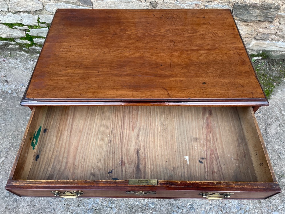 18th Century Georgian Elm and Fruitwood Kneehole Desk View XVIII