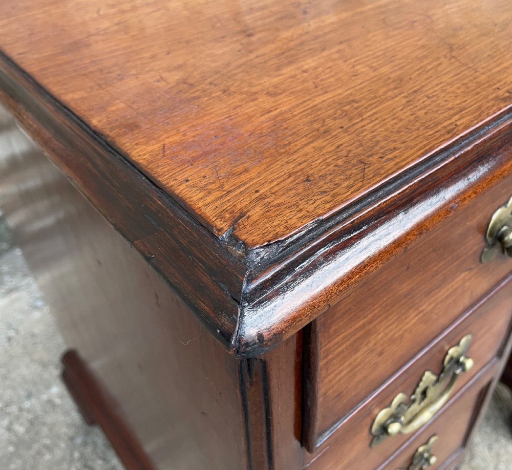 18th Century Georgian Elm and Fruitwood Kneehole Desk View XXV
