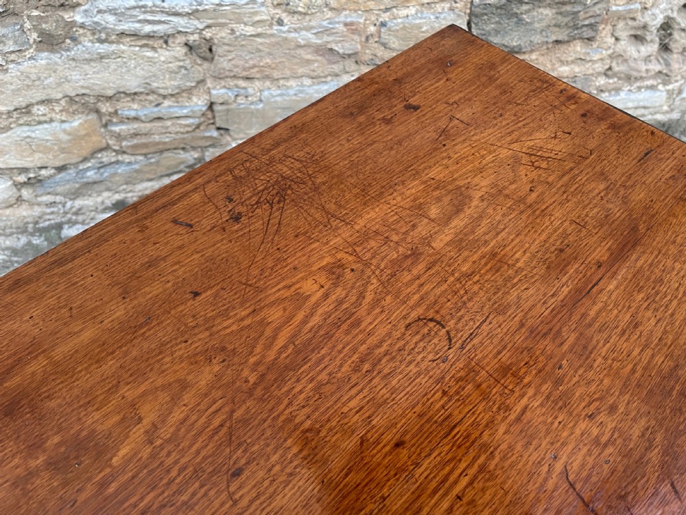 18th Century Georgian Elm and Fruitwood Kneehole Desk View XXVI