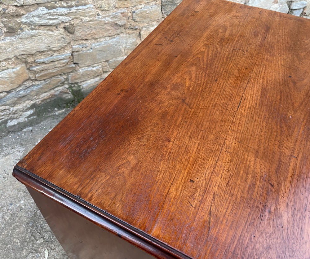 18th Century Georgian Elm and Fruitwood Kneehole Desk View XXVII