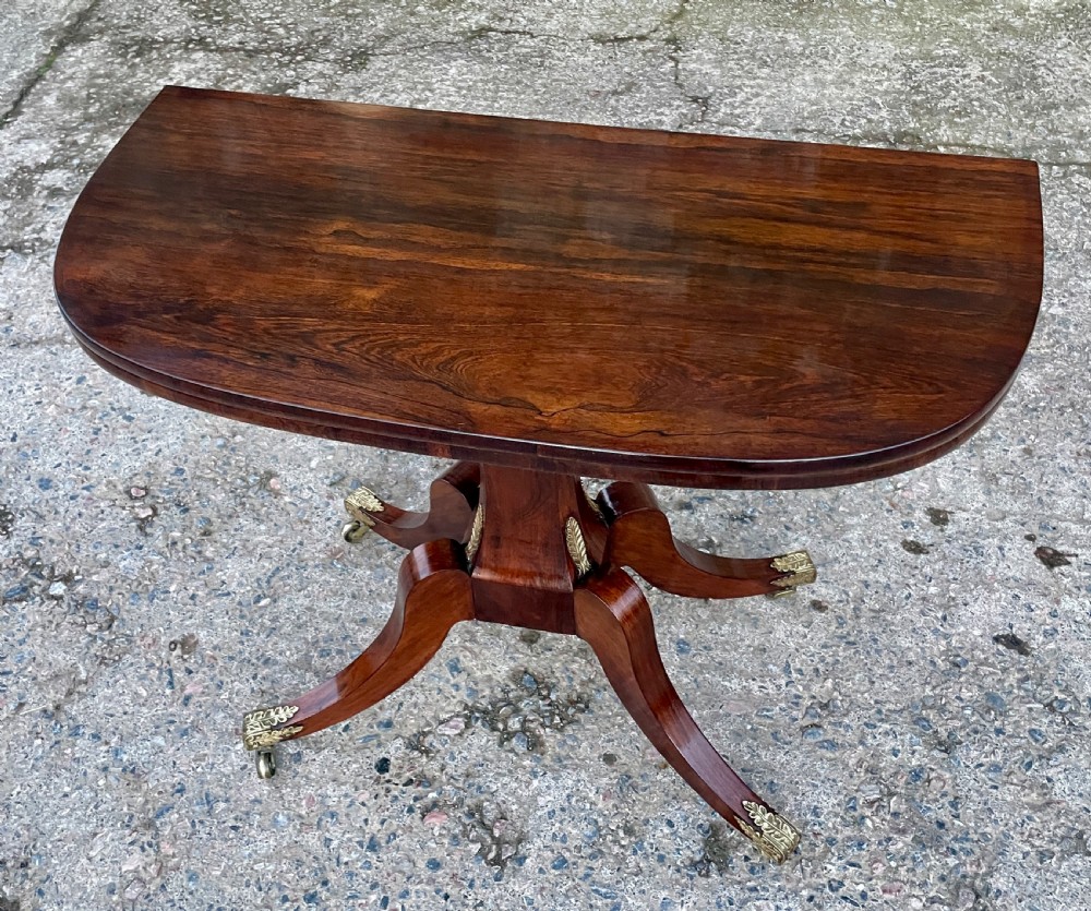 Regency Rosewood Fold Over Tea Table