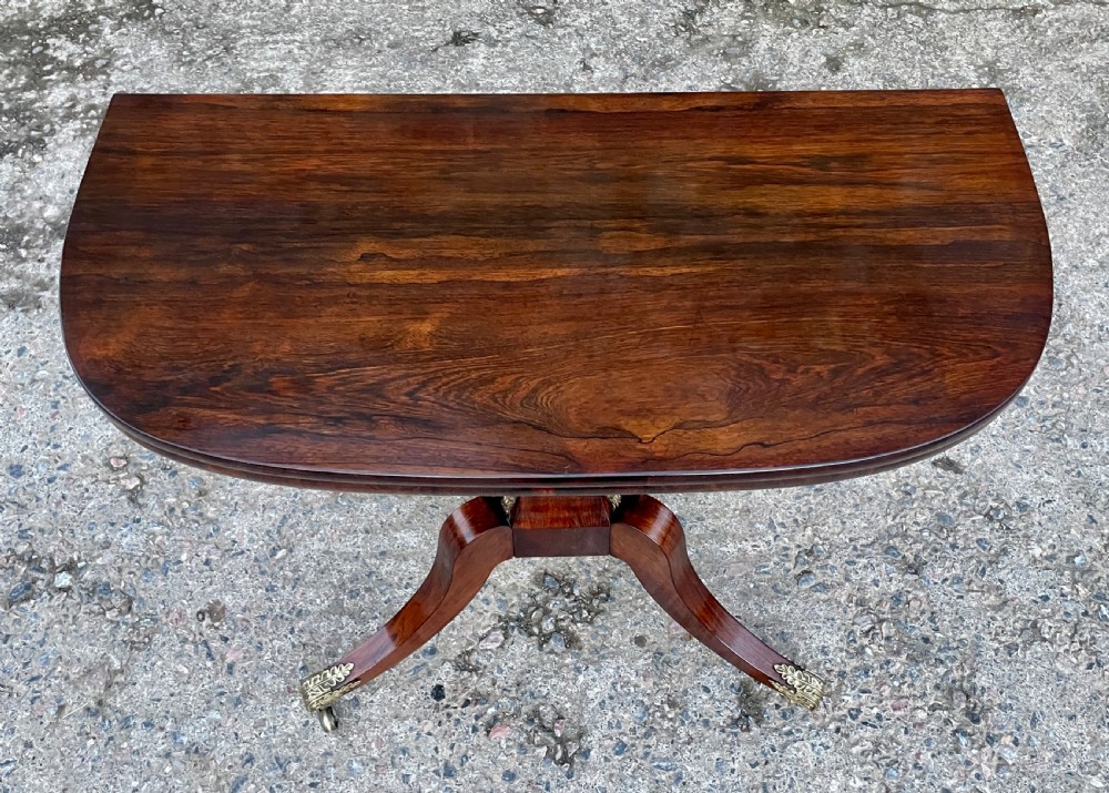 Regency Rosewood Fold Over Tea Table View V