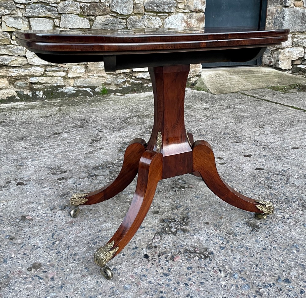 Regency Rosewood Fold Over Tea Table View VI