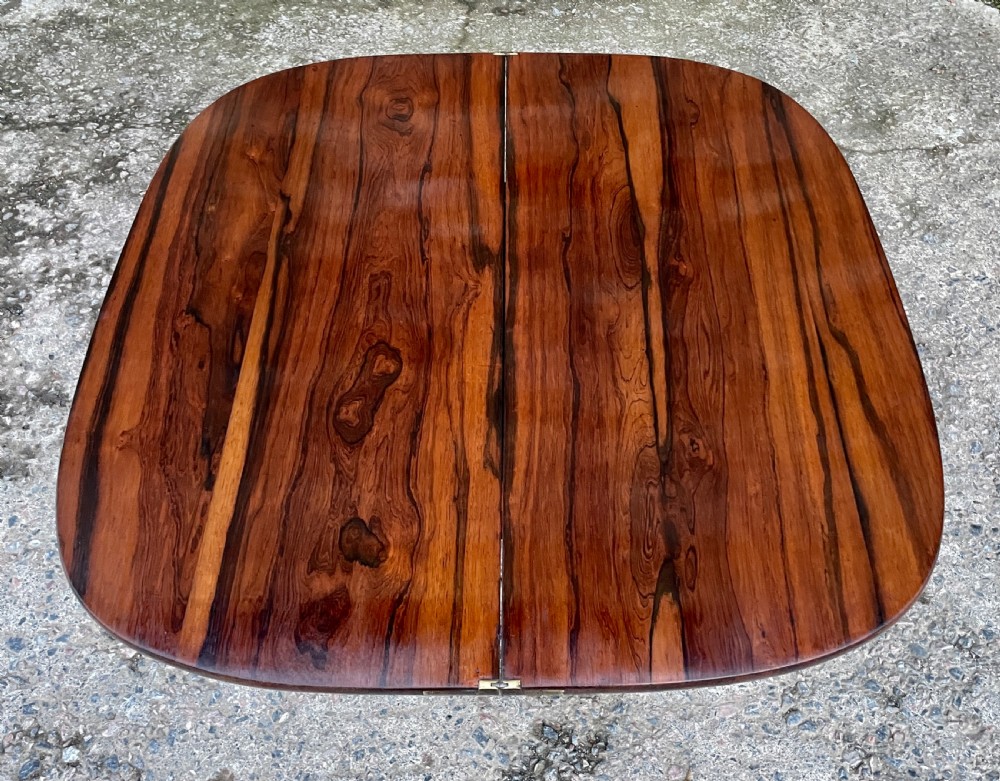 Regency Rosewood Fold Over Tea Table View XVI