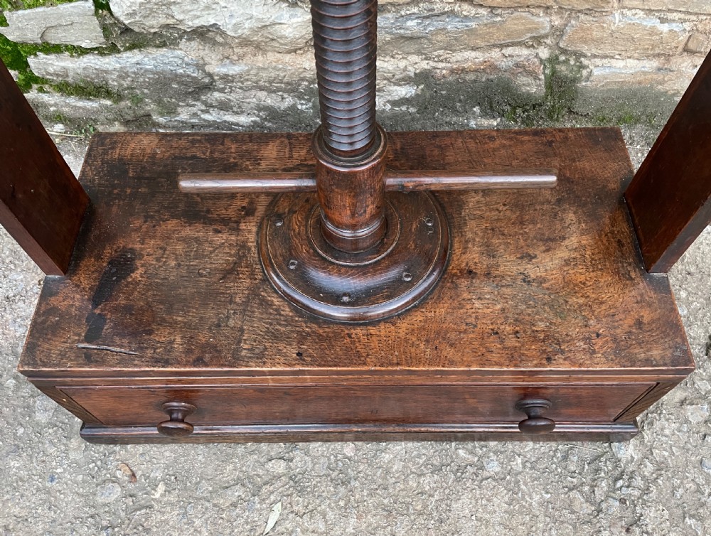Antique Victorian Oak Tabletop Book Press View III