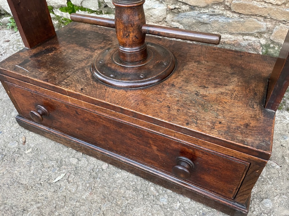 Antique Victorian Oak Tabletop Book Press View V