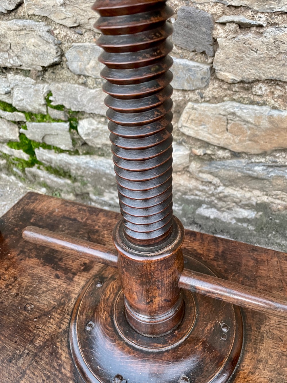 Antique Victorian Oak Tabletop Book Press View VI