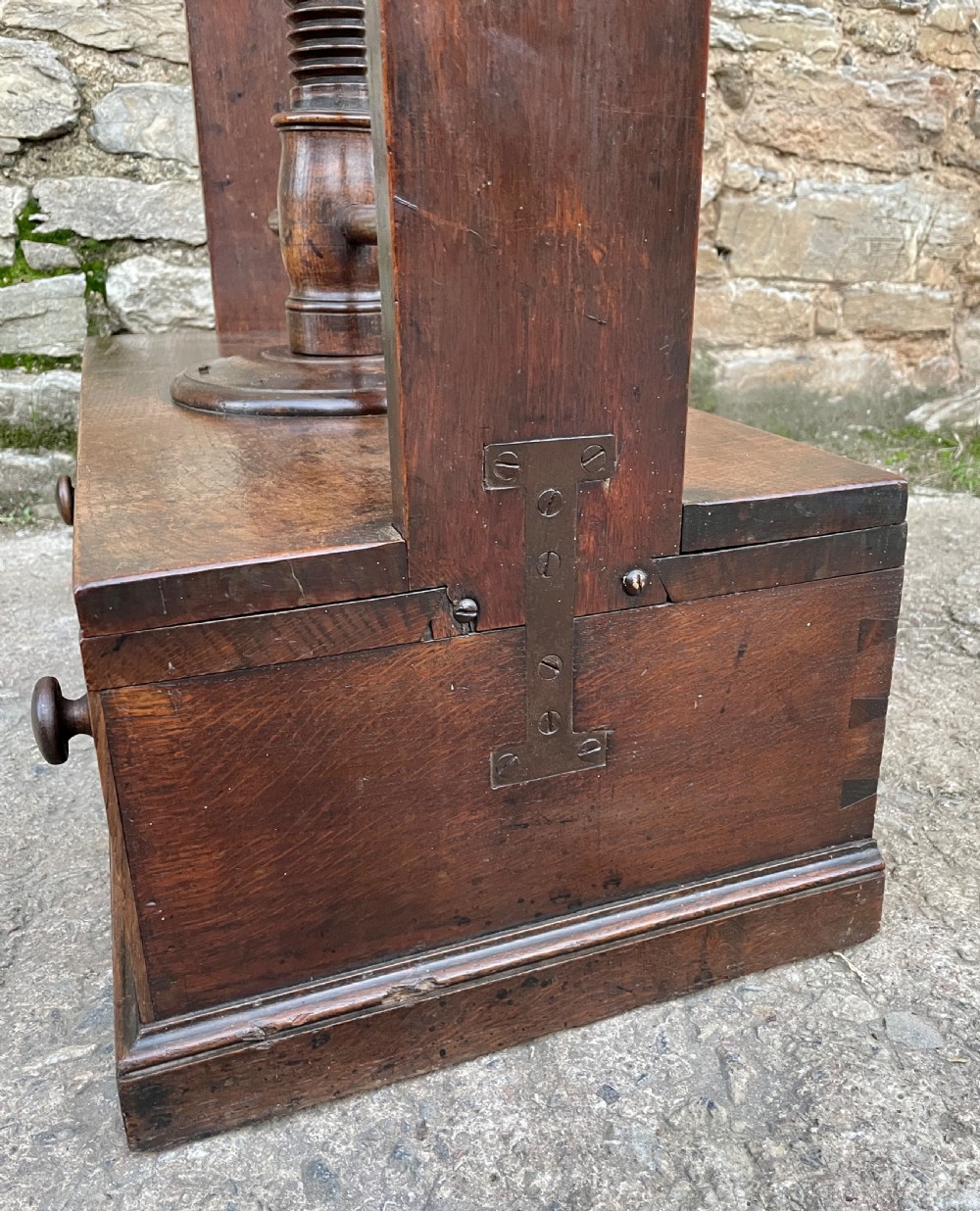 Antique Victorian Oak Tabletop Book Press View VIII
