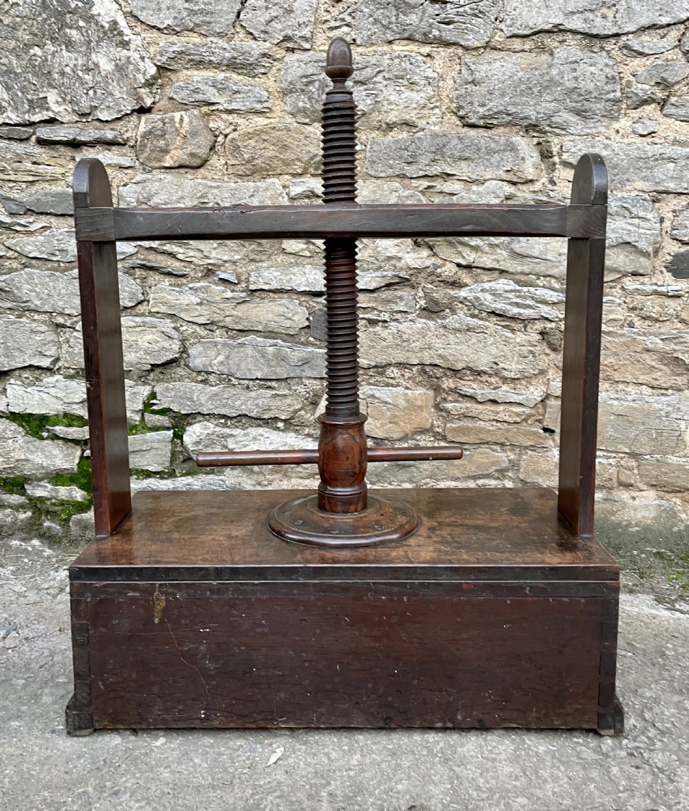 Antique Victorian Oak Tabletop Book Press View XII