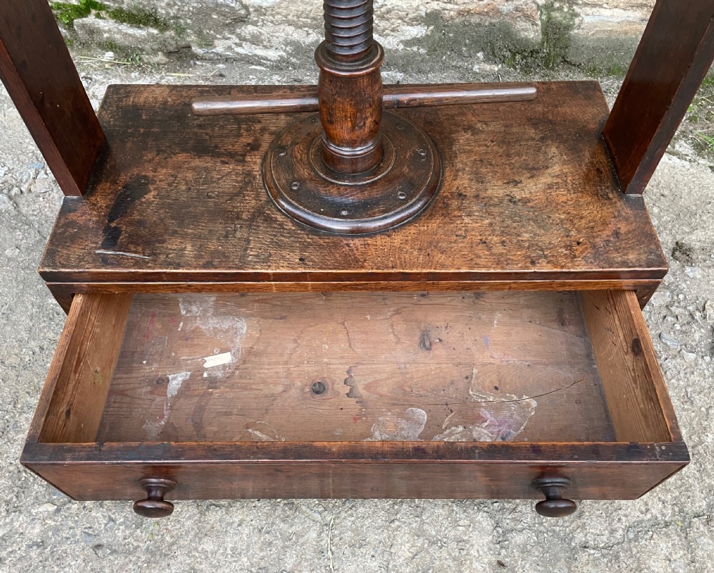 Antique Victorian Oak Tabletop Book Press View XVIII