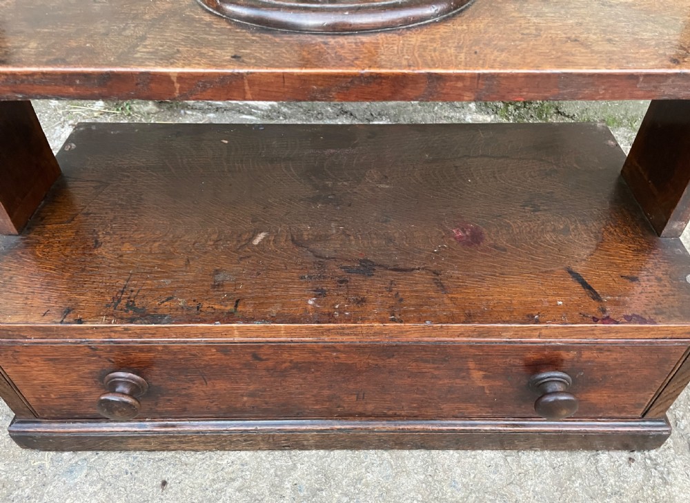 Antique Victorian Oak Tabletop Book Press View XX