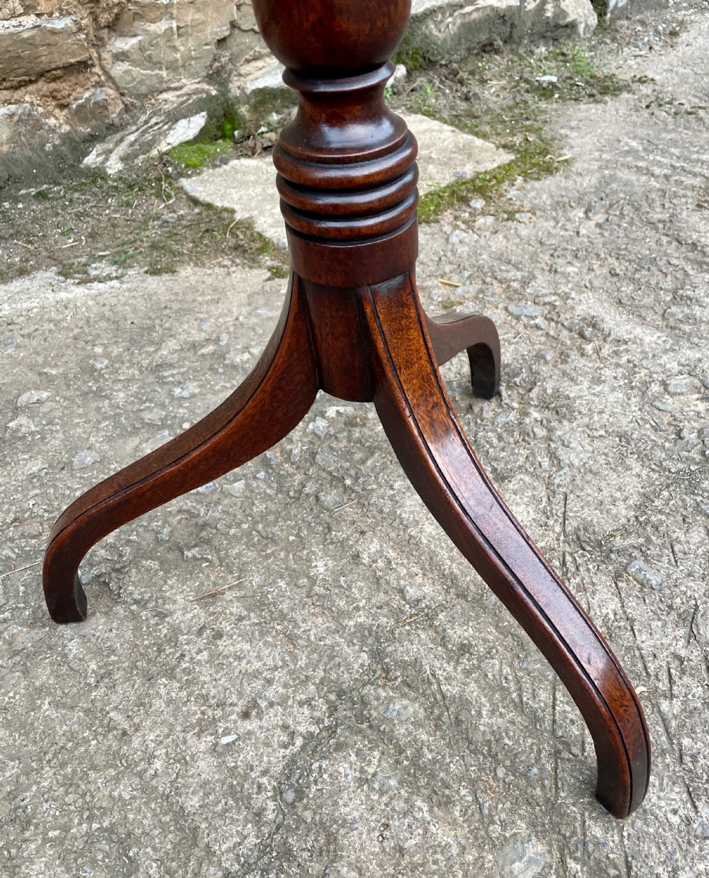 Regency Mahogany Snap Top Wine Table View XIX