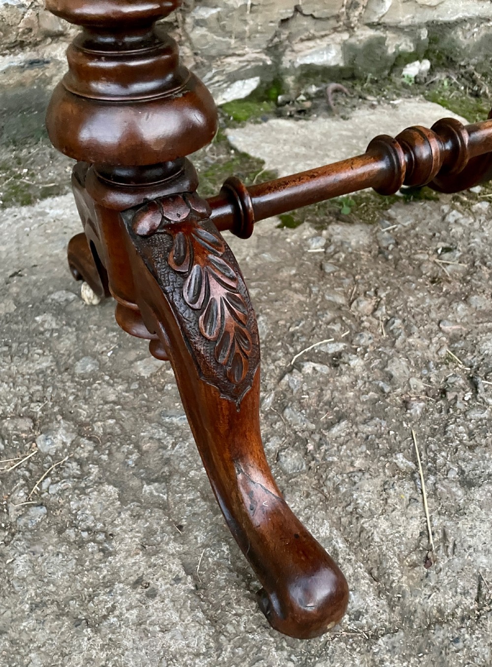 Victorian Walnut Tunbridge Inlaid Sewing Table View XV