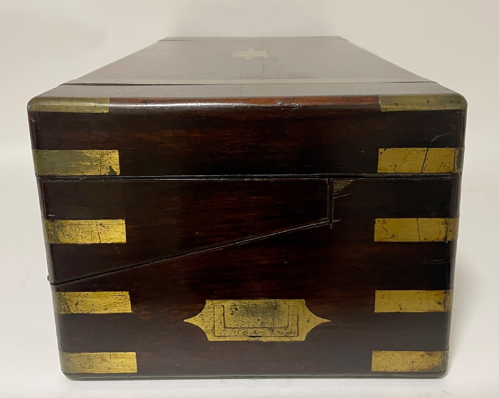 Victorian Brass Bound Rosewood Writing Slope View IV