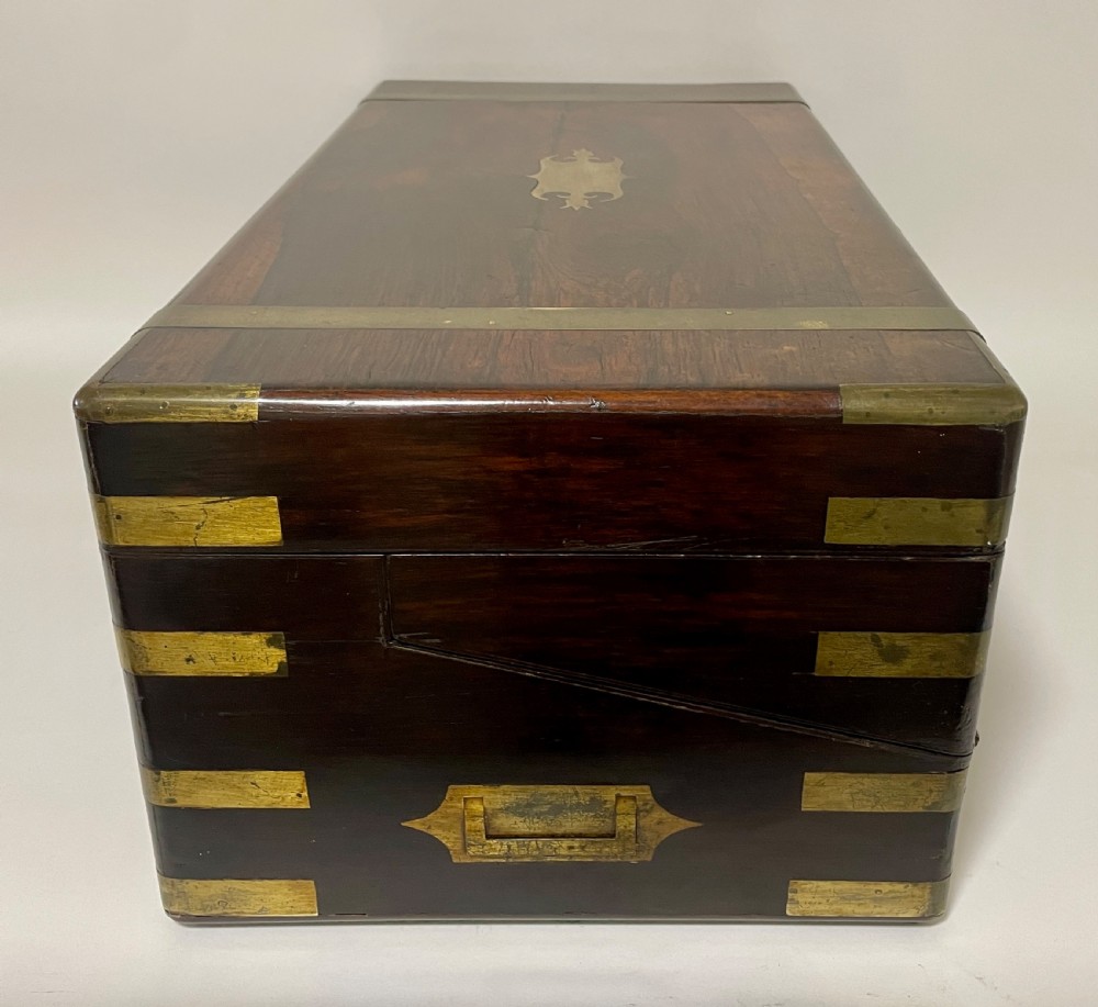 Victorian Brass Bound Rosewood Writing Slope View IX