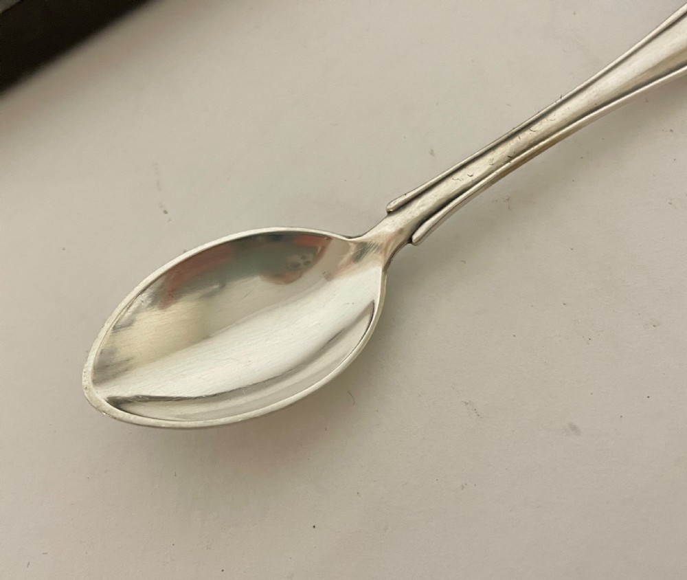 Set of 6 Solid Silver Georg Jensen Spoons View XIV