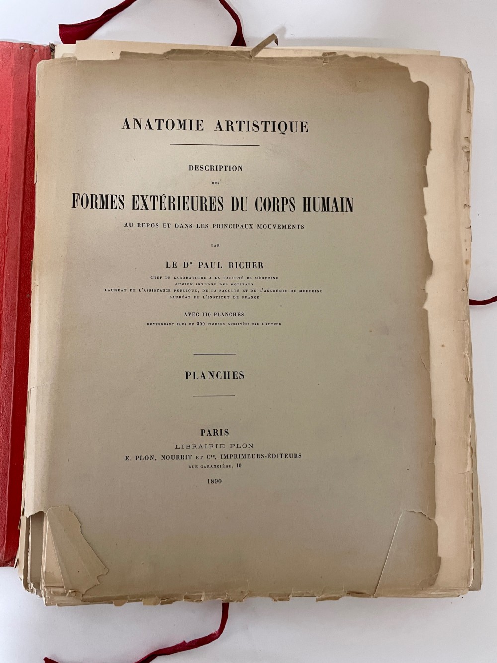 First Edition Folio Anatomie Artistique 1890 View XI