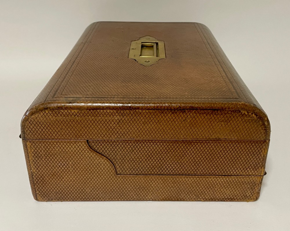 Antique Victorian Leather Writing Box View VIII