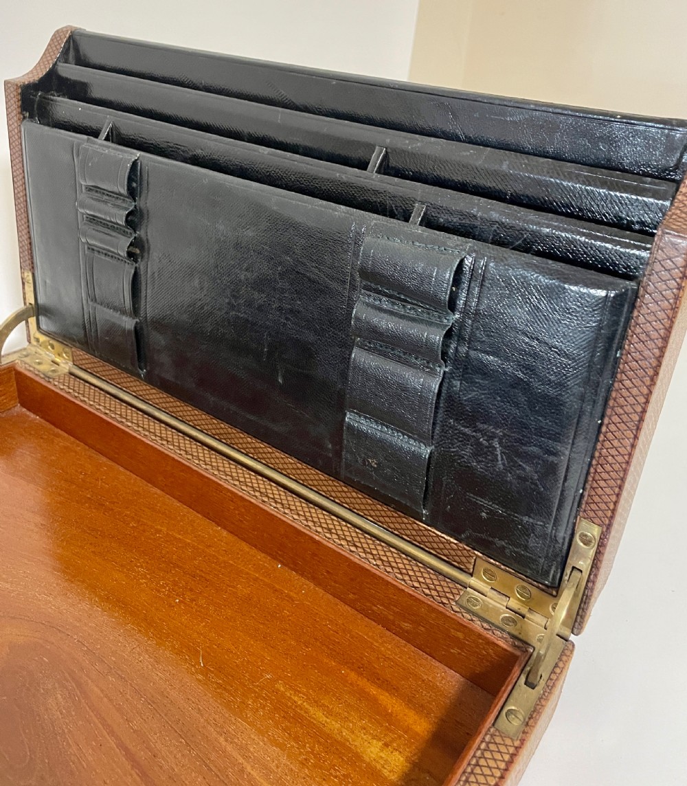 Antique Victorian Leather Writing Box View XX