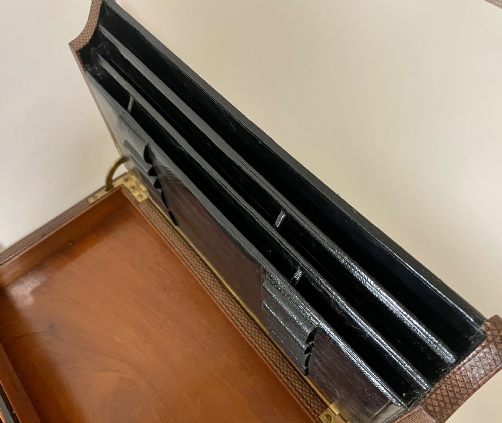 Antique Victorian Leather Writing Box View XXI