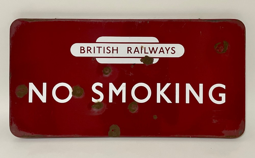 British Railways Enamel No Smoking Sign