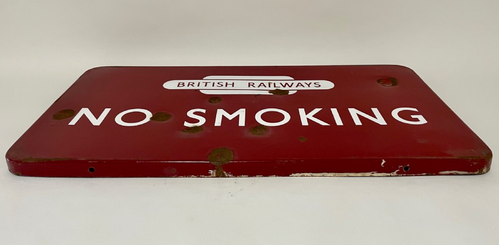 British Railways Enamel No Smoking Sign View VI