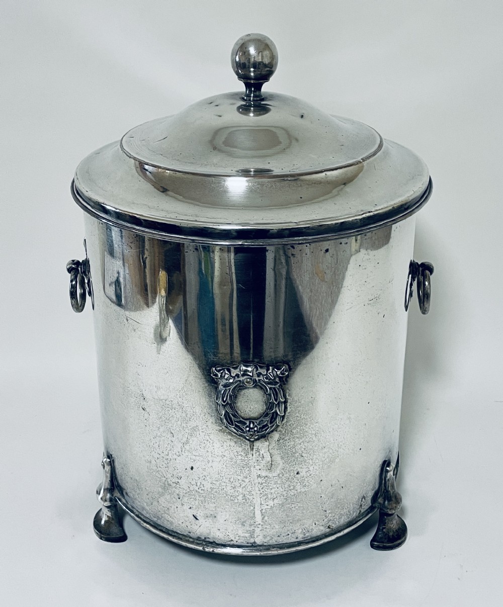 Art Deco Chrome Coal Bin