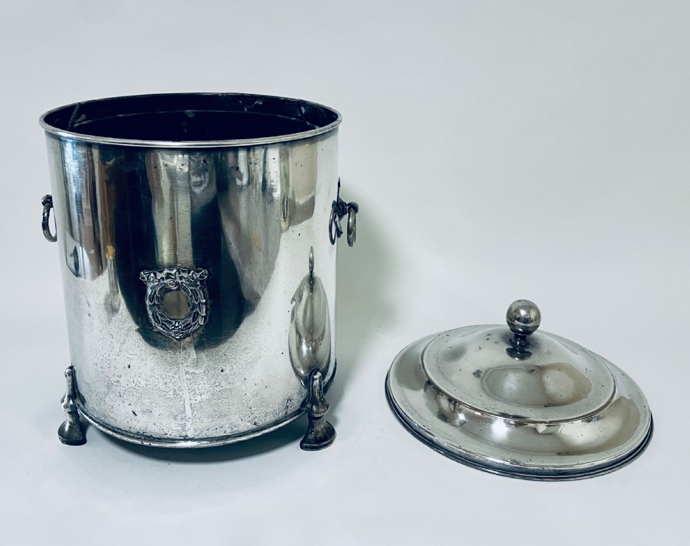 Art Deco Chrome Coal Bin View XV