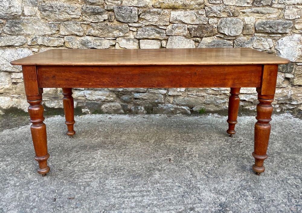 Large Victorian Mahogany Farmhouse Style Dining Table View III