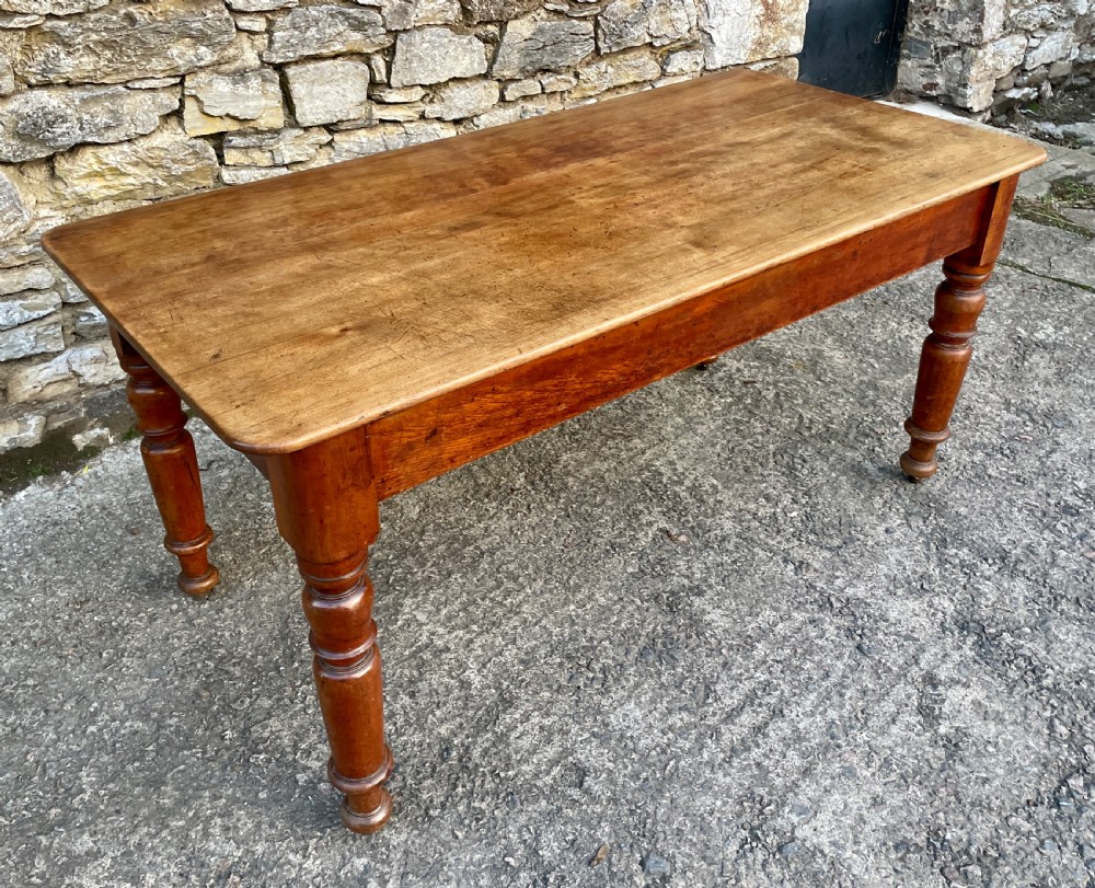 Large Victorian Mahogany Farmhouse Style Dining Table View IV