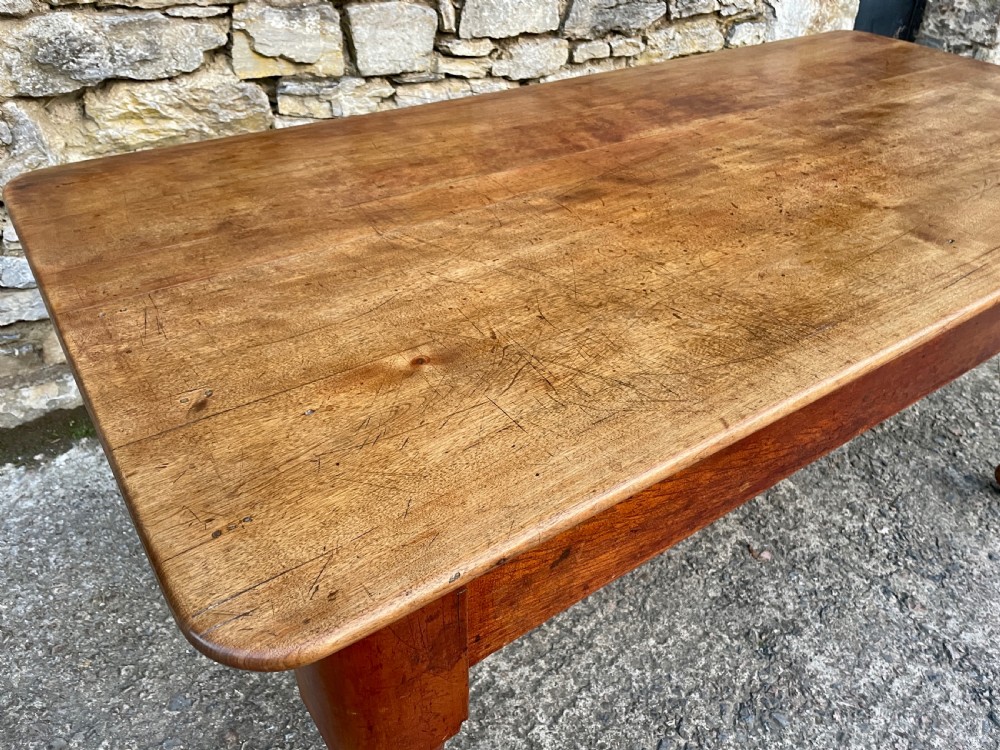 Large Victorian Mahogany Farmhouse Style Dining Table View IX