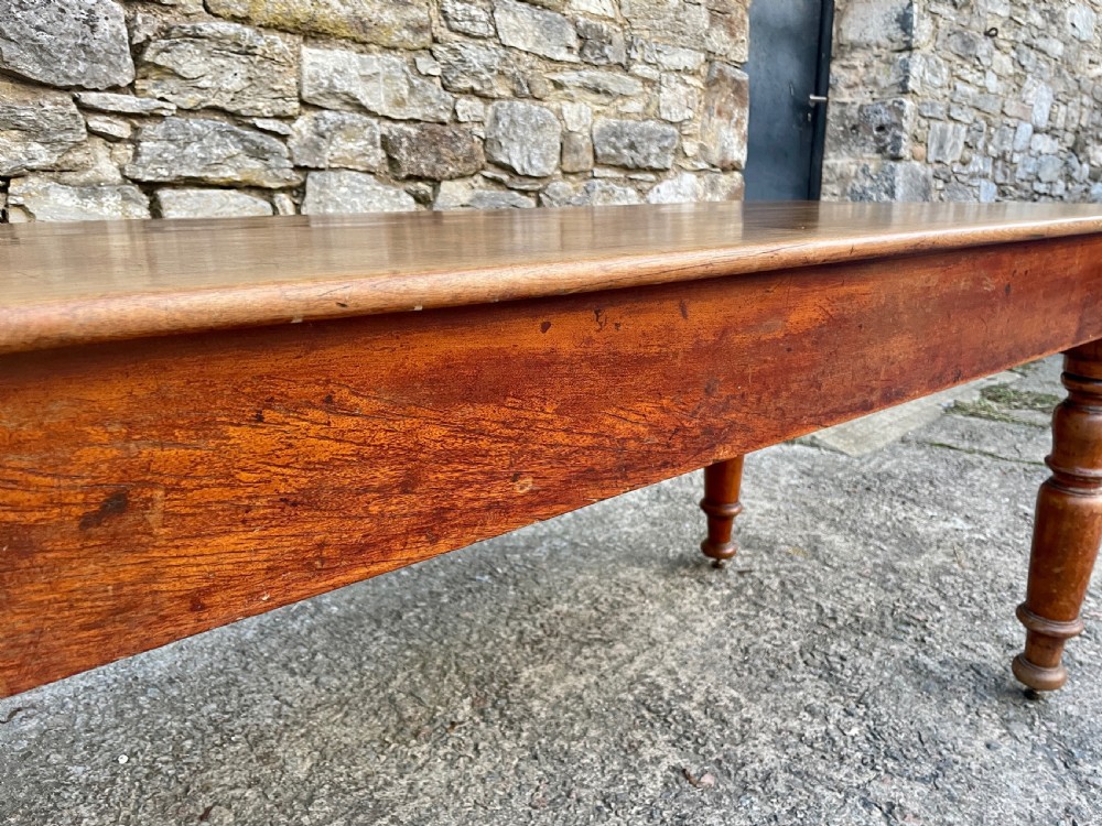 Large Victorian Mahogany Farmhouse Style Dining Table View X