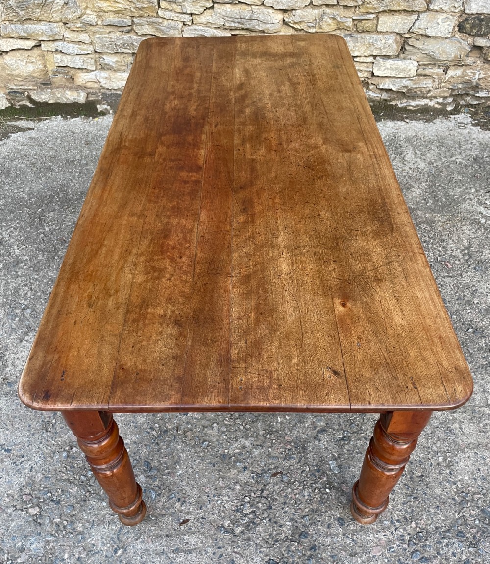 Large Victorian Mahogany Farmhouse Style Dining Table View XVI