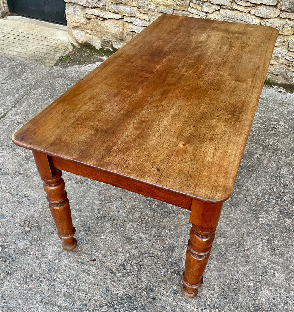 Large Victorian Mahogany Farmhouse Style Dining Table View XVIII