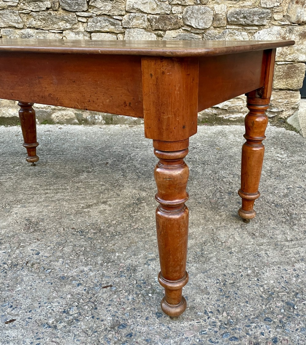 Large Victorian Mahogany Farmhouse Style Dining Table View XIX