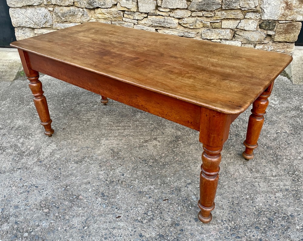 Large Victorian Mahogany Farmhouse Style Dining Table View XXI