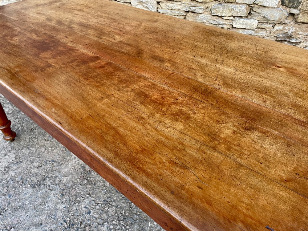Large Victorian Mahogany Farmhouse Style Dining Table View XXIII