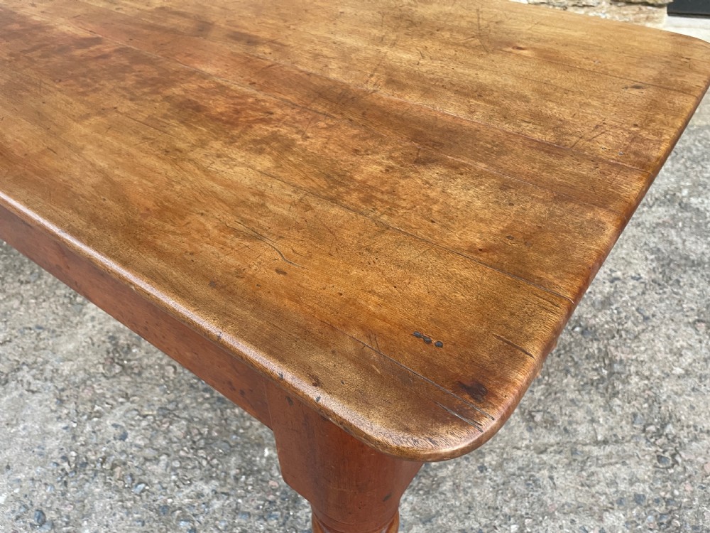 Large Victorian Mahogany Farmhouse Style Dining Table View XXIV