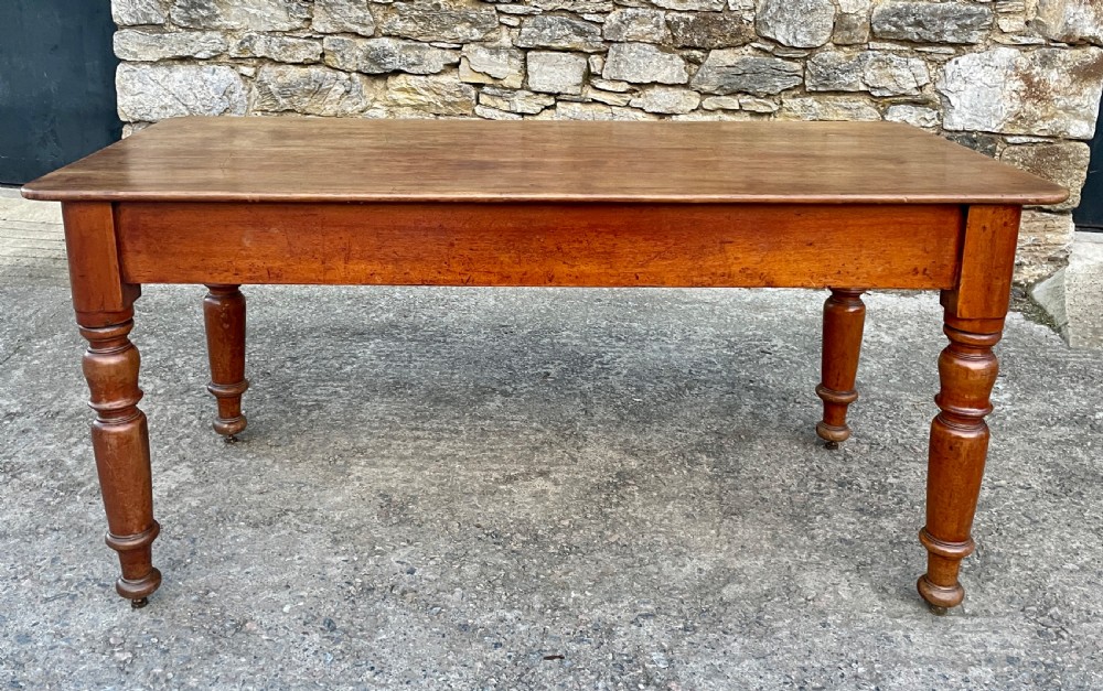 Large Victorian Mahogany Farmhouse Style Dining Table View XXV