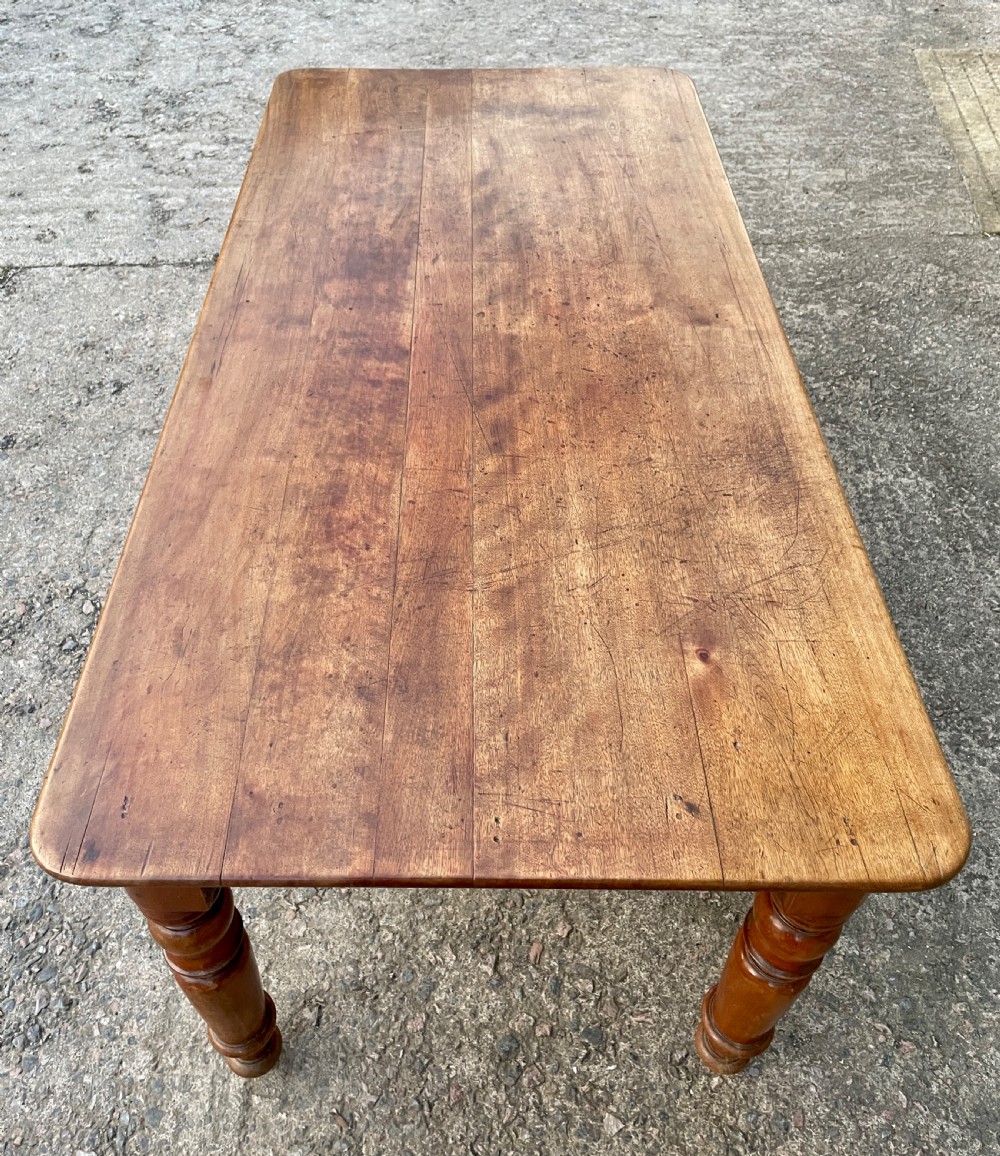 Large Victorian Mahogany Farmhouse Style Dining Table View XXVI