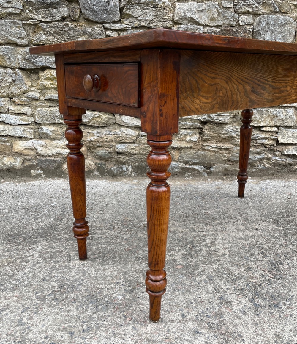 Victorian Twin Plank Ash Farmhouse Table View XIV
