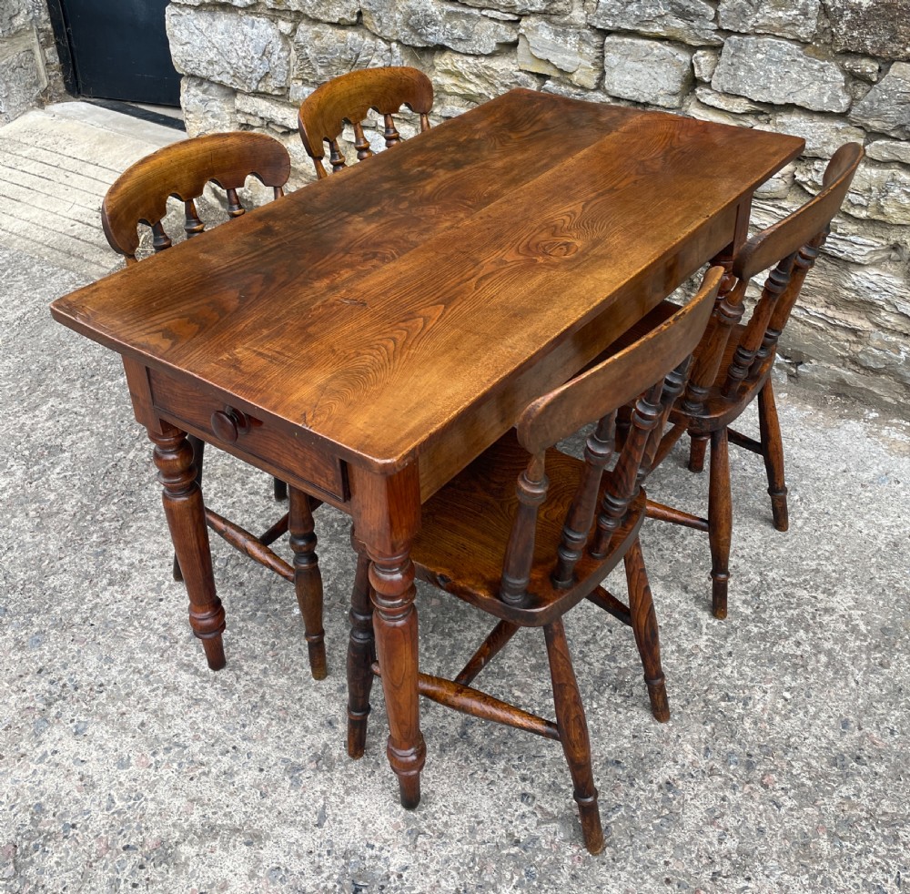 Victorian Twin Plank Ash Farmhouse Table View XX