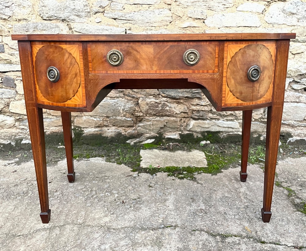 Edwardian Mahogany Inlaid Writing Table View X