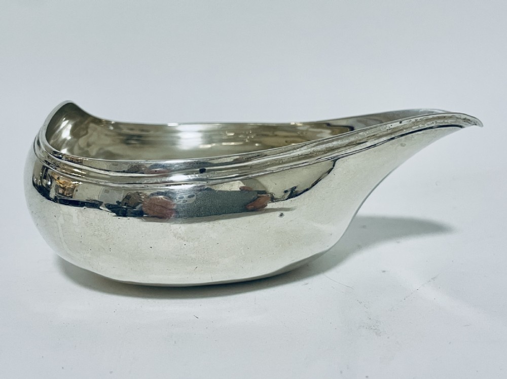 Georgian Solid Silver Pap Boat View V