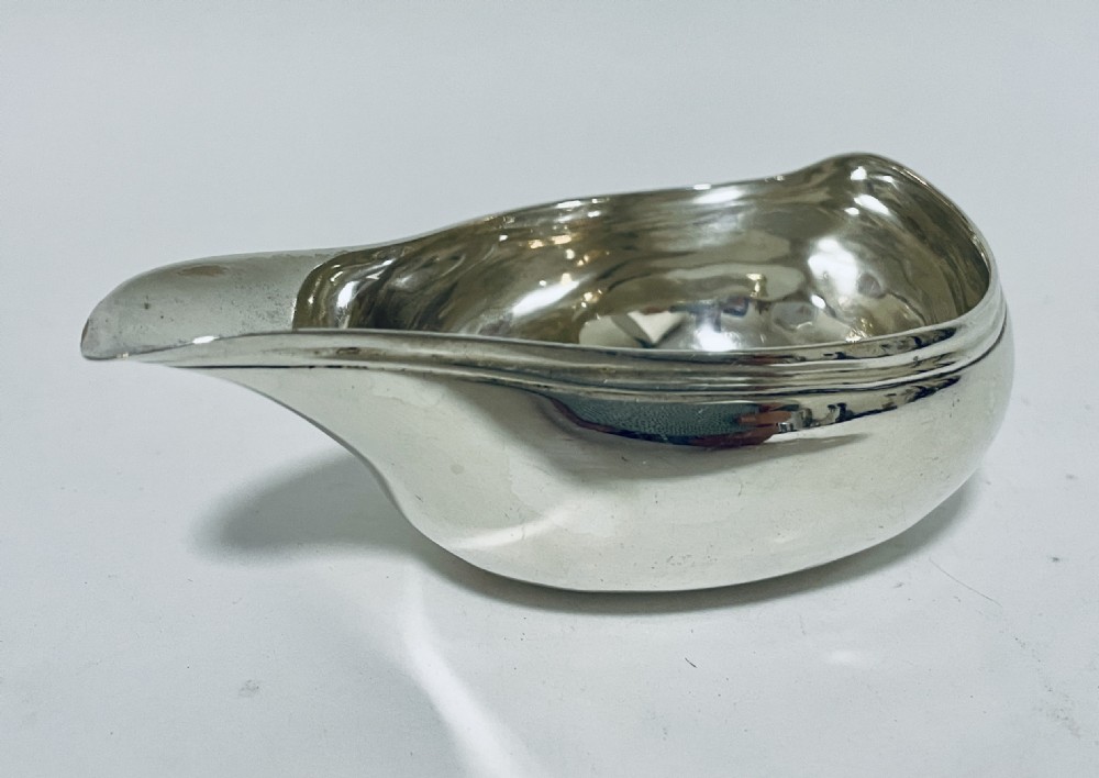 Georgian Solid Silver Pap Boat View VIII