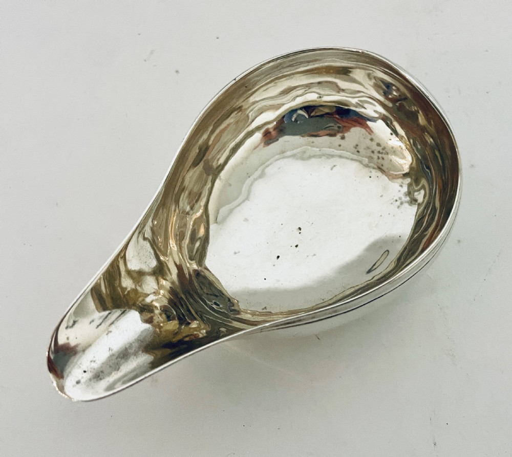 Georgian Solid Silver Pap Boat View IX