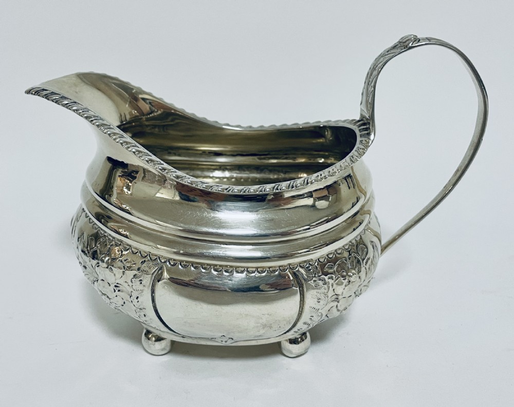 Georgian Solid Sterling Silver Cream Jug View V