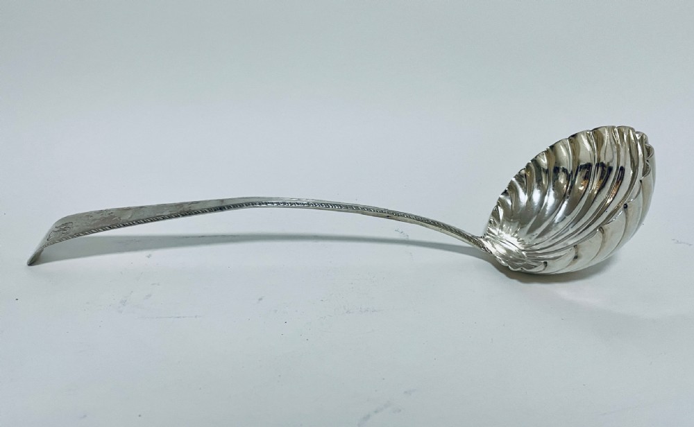 Large Georgian Solid Silver Ladle