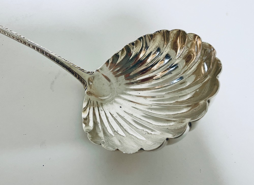 Large Georgian Solid Silver Ladle View IV