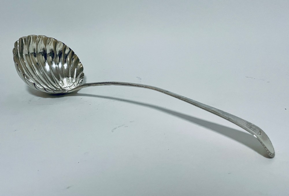 Large Georgian Solid Silver Ladle View VI